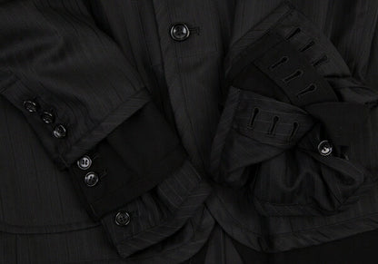 COMME des GARCONS HOMME PLUS Stripe Jacket Black Size XS