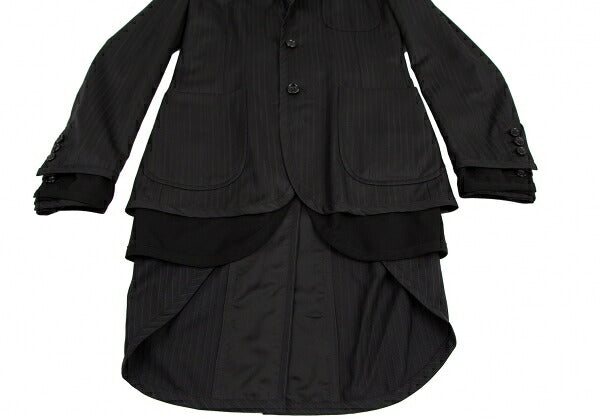 COMME des GARCONS HOMME PLUS Stripe Jacket Black Size XS