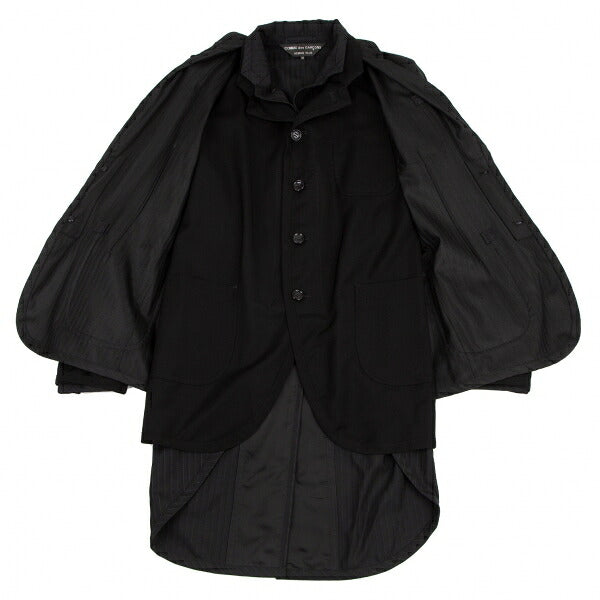 COMME des GARCONS HOMME PLUS Stripe Jacket Black Size XS