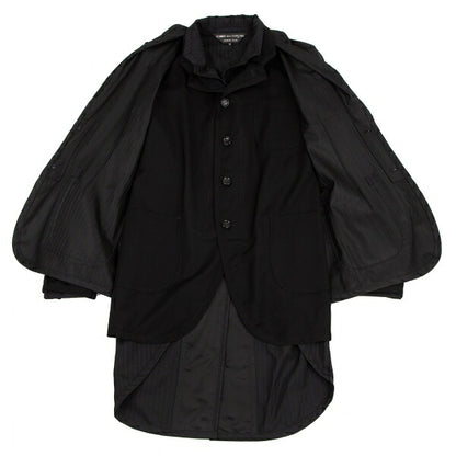 COMME des GARCONS HOMME PLUS Stripe Jacket Black Size XS