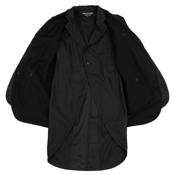 COMME des GARCONS HOMME PLUS Stripe Jacket Black Size XS