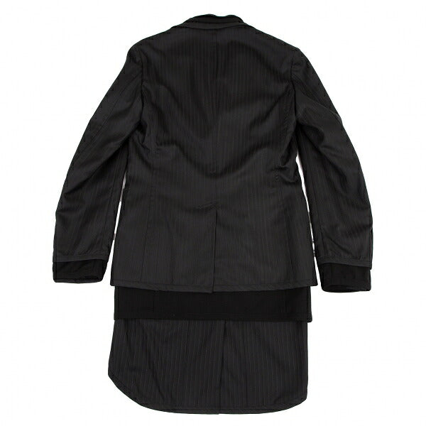 COMME des GARCONS HOMME PLUS Stripe Jacket Black Size XS