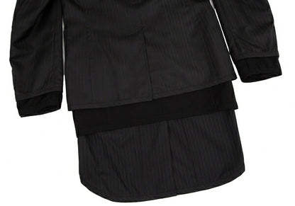 COMME des GARCONS HOMME PLUS Stripe Jacket Black Size XS