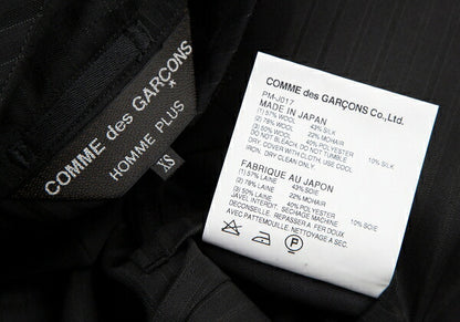 COMME des GARCONS HOMME PLUS Stripe Jacket Black Size XS