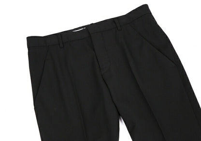 JIL SANDER Wool Gabardine Tapered Pants Black Size 36