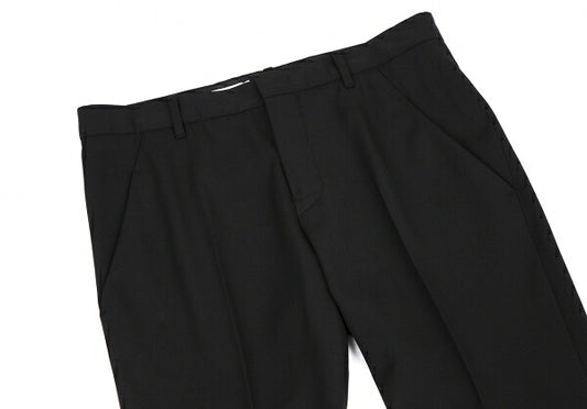 JIL SANDER Wool Gabardine Tapered Pants Black Size 36