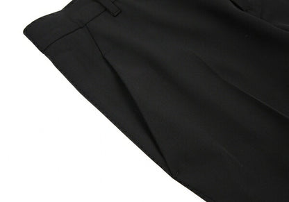 JIL SANDER Wool Gabardine Tapered Pants Black Size 36