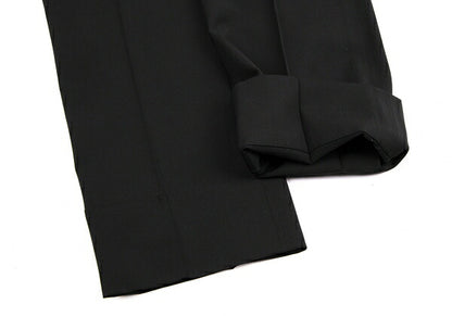JIL SANDER Wool Gabardine Tapered Pants Black Size 36