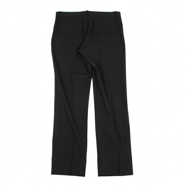 JIL SANDER Wool Gabardine Tapered Pants Black Size 36