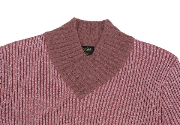 Jean Paul GAULTIER HOMME Glitter Mixed Knit Pink Size 48