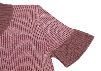 Jean Paul GAULTIER HOMME Glitter Mixed Knit Pink Size 48