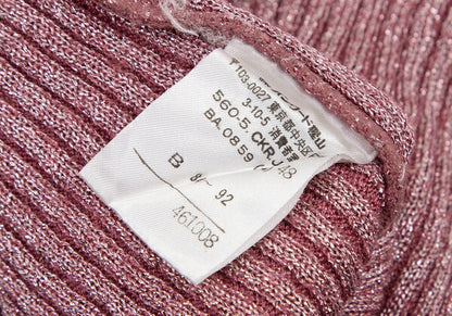 Jean Paul GAULTIER HOMME Glitter Mixed Knit Pink Size 48