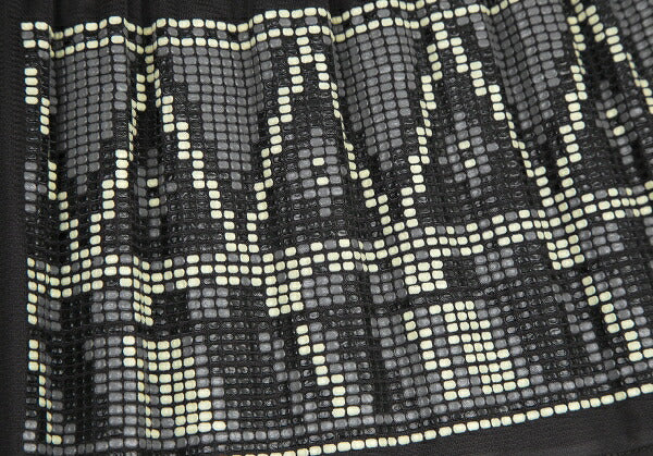 PLEATS PLEASE Hem Rubber Print Skirt Black Poly Size 3