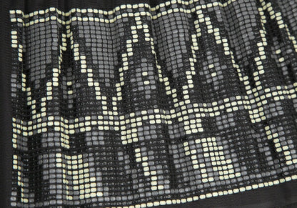 PLEATS PLEASE Hem Rubber Print Skirt Black Poly Size 3