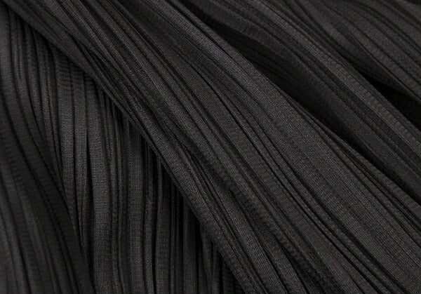 PLEATS PLEASE Hem Rubber Print Skirt Black Poly Size 3
