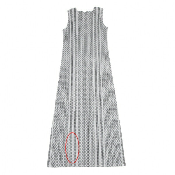 PLEATS PLEASE Multi Line Stripe Sleeveless Dress Size 2