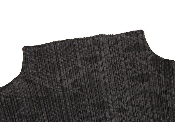 PLEATS PLEASE Python Print High Neck Long Sleeve Tee Size 3