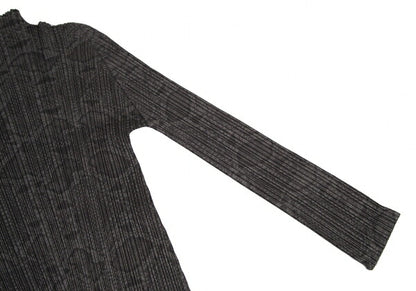 PLEATS PLEASE Python Print High Neck Long Sleeve Tee Size 3