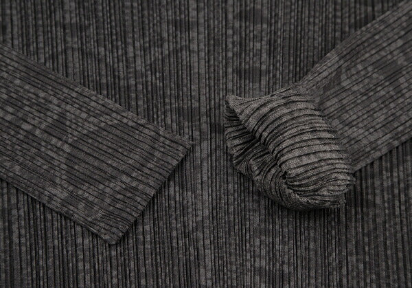 PLEATS PLEASE Python Print High Neck Long Sleeve Tee Size 3