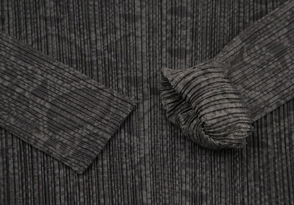 PLEATS PLEASE Python Print High Neck Long Sleeve Tee Size 3