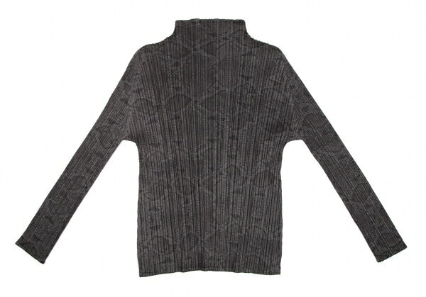 PLEATS PLEASE Python Print High Neck Long Sleeve Tee Size 3