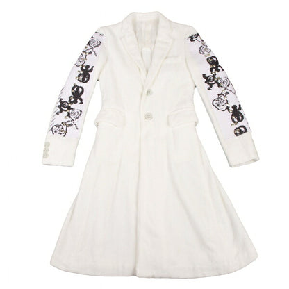 COMME des GARCONS HOMME PLUS Pile Applique White Coat Size XS