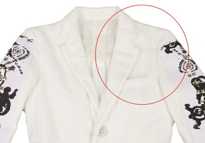 COMME des GARCONS HOMME PLUS Pile Applique White Coat Size XS