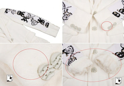 COMME des GARCONS HOMME PLUS Pile Applique White Coat Size XS