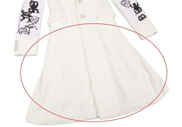 COMME des GARCONS HOMME PLUS Pile Applique White Coat Size XS