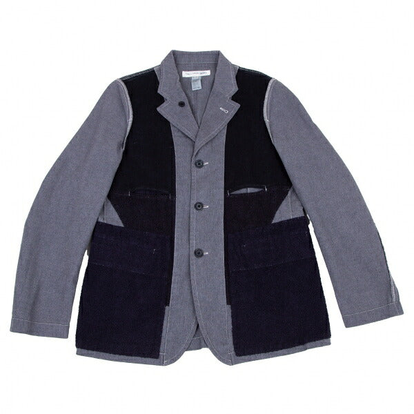 COMME des GARCONS SHIRT Dyed Mixed Jacket Navy Size S