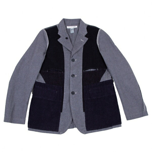 COMME des GARCONS SHIRT Dyed Mixed Jacket Navy Size S