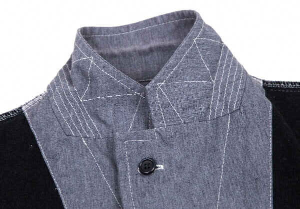 COMME des GARCONS SHIRT Dyed Mixed Jacket Navy Size S