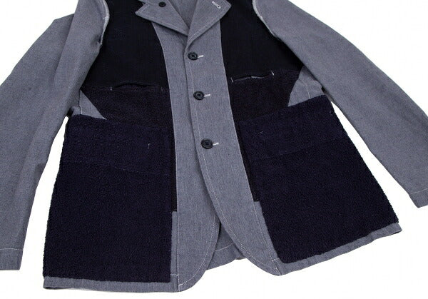 COMME des GARCONS SHIRT Dyed Mixed Jacket Navy Size S