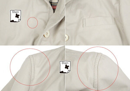COMME des GARCONS HOMME Rib Cuff Check Jacket Greige Size S