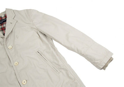 COMME des GARCONS HOMME Rib Cuff Check Jacket Greige Size S