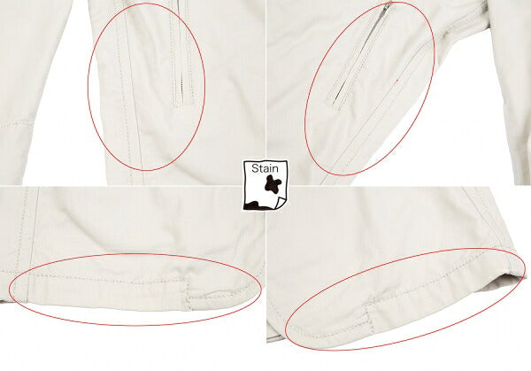 COMME des GARCONS HOMME Rib Cuff Check Jacket Greige Size S
