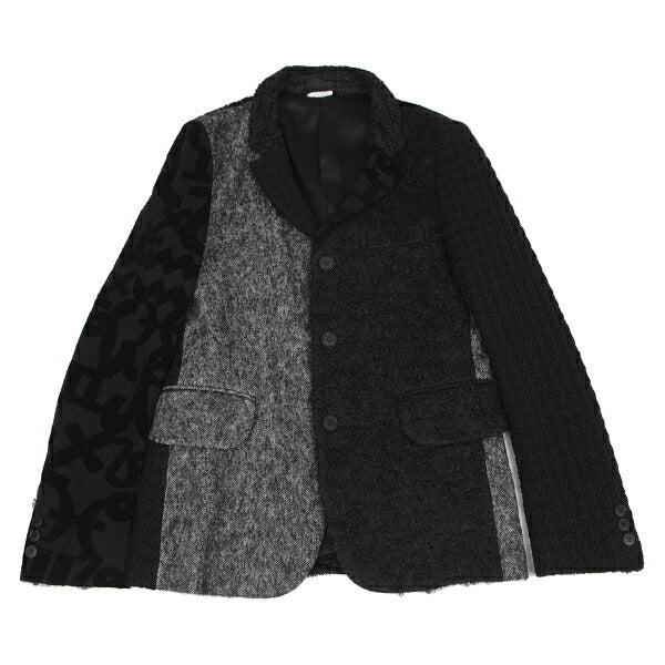 COMME des GARCONS HOMME PLUS 12AW Flock Jacket Black Size XS