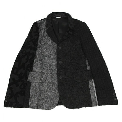 COMME des GARCONS HOMME PLUS 12AW Flock Jacket Black Size XS