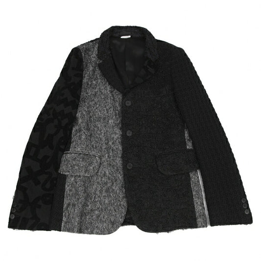 COMME des GARCONS HOMME PLUS 12AW Flock Jacket Black Size XS