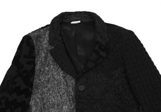 COMME des GARCONS HOMME PLUS 12AW Flock Jacket Black Size XS