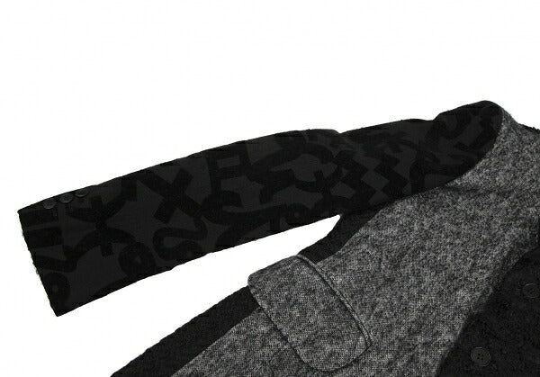 COMME des GARCONS HOMME PLUS 12AW Flock Jacket Black Size XS