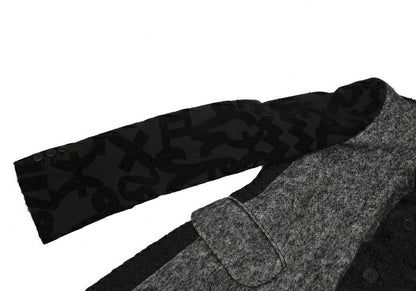COMME des GARCONS HOMME PLUS 12AW Flock Jacket Black Size XS