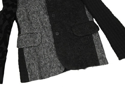 COMME des GARCONS HOMME PLUS 12AW Flock Jacket Black Size XS