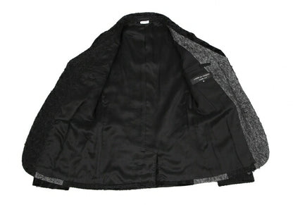 COMME des GARCONS HOMME PLUS 12AW Flock Jacket Black Size XS