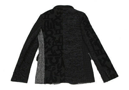 COMME des GARCONS HOMME PLUS 12AW Flock Jacket Black Size XS