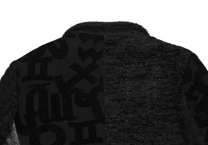 COMME des GARCONS HOMME PLUS 12AW Flock Jacket Black Size XS