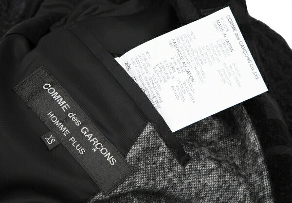 COMME des GARCONS HOMME PLUS 12AW Flock Jacket Black Size XS