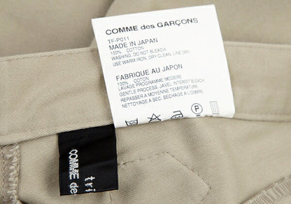 COMME des GARCONS Cotton Cinch-Back Pants Beige Size M