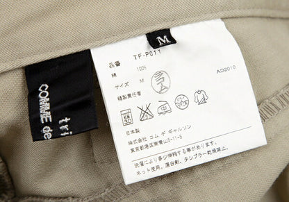 COMME des GARCONS Cotton Cinch-Back Pants Beige Size M