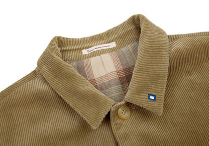 Papas Corduroy Coverall Jacket Brown Size 50L